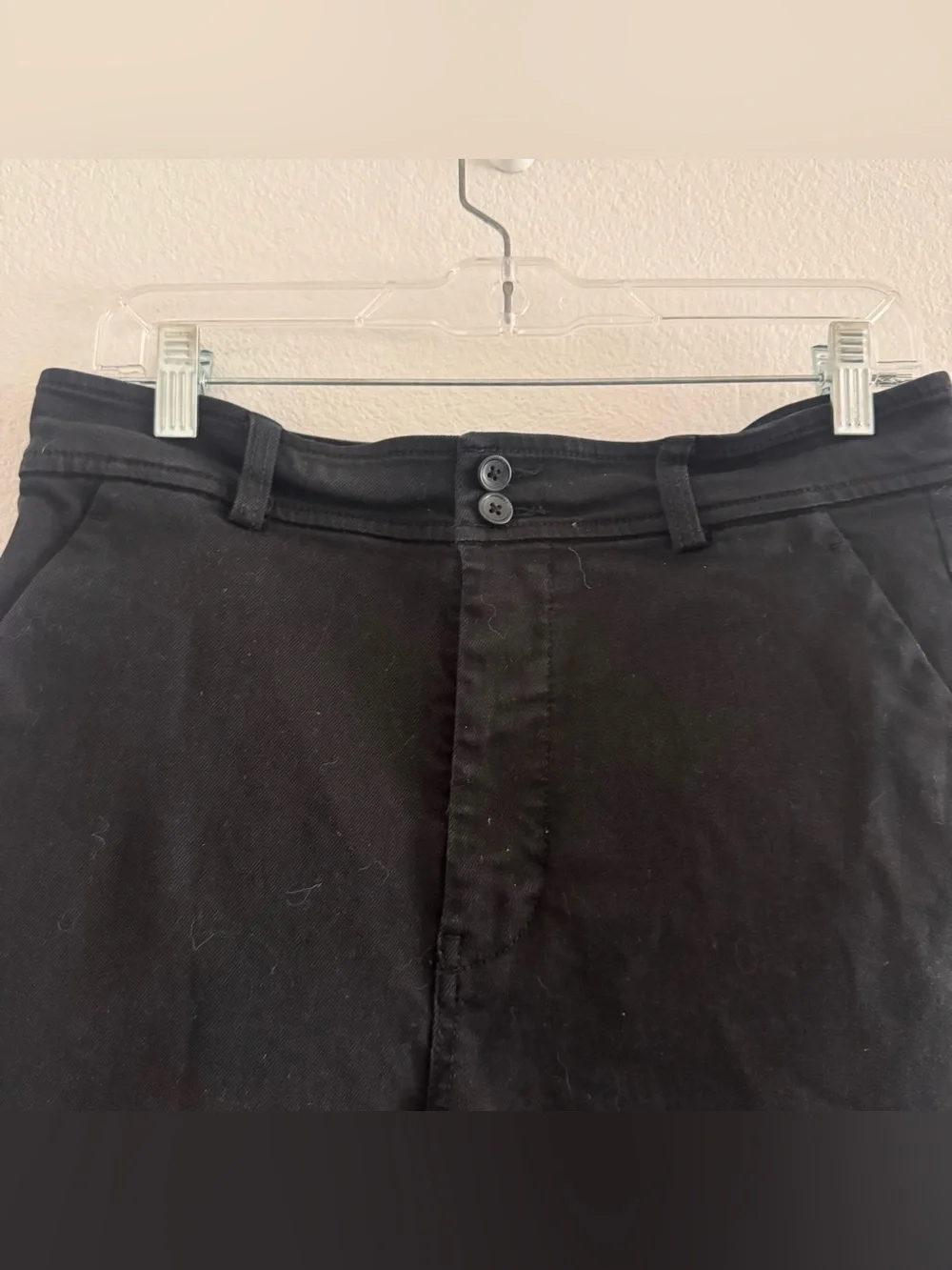 Everlane The Way High Twill Shorts in Black Size: 10